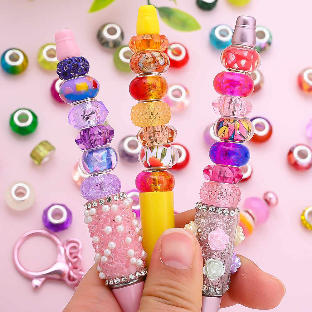 Silver Beaded Keychain Making Kit
