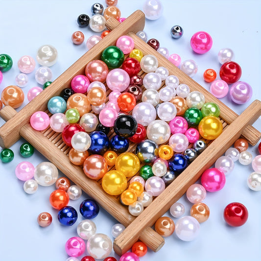 30g/bag 6/8/10mm Multicolor Imitation Pearl Acrylic Beads