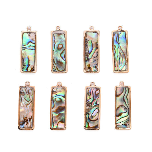 8PCS Colorful Abalone Shell Pendant Set