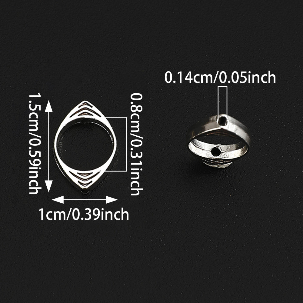 30pcs Alloy Devil's Eye Spacer Beads