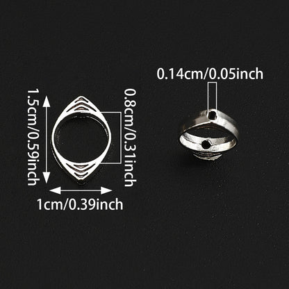 30pcs Alloy Devil's Eye Spacer Beads