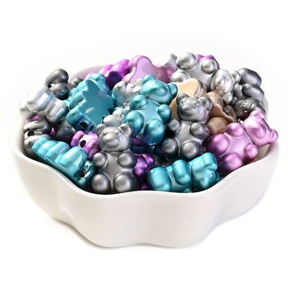 10PCS 18×11mm Bear Acrylic Bead Set
