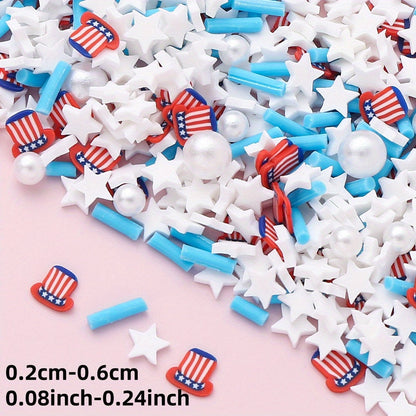 American Independence Day Patriotic Star Spacer Beads
