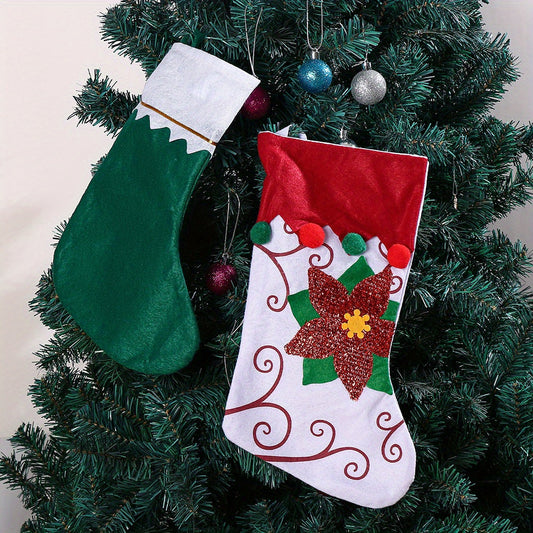Christmas Gingham Printed Stocking Decoration