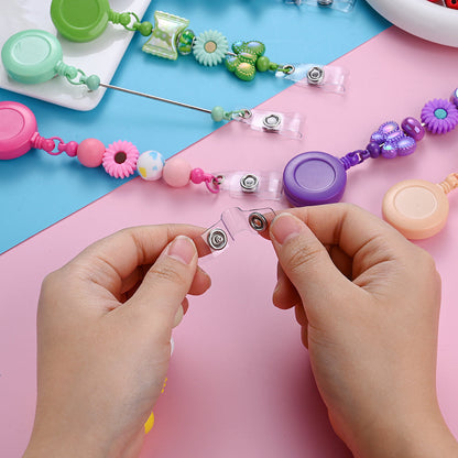Beadable DIY Badge Holder Set