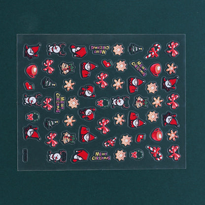 Christmas 5D Relief Nail Art Stickers