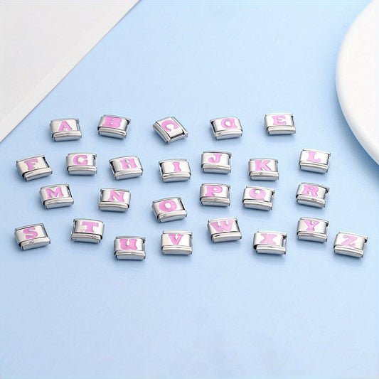 Colorful Stainless Steel Letter Bead