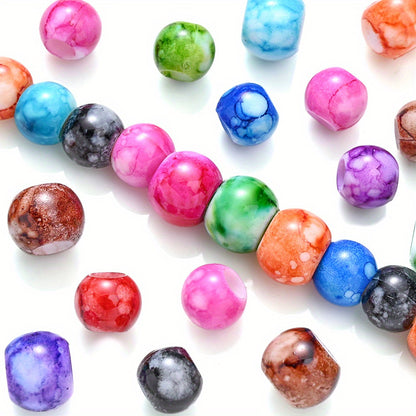 10/12mm Mixed Color Acrylic Large Hole Round Beads
