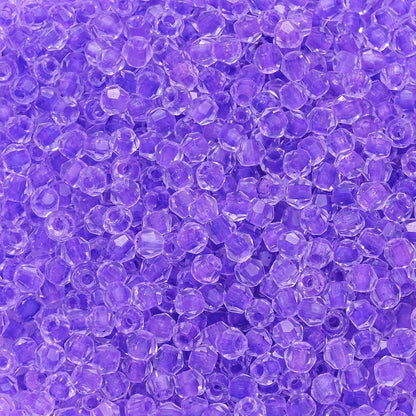 Transparent 4 mm Diamond-Shaped Glass Beads