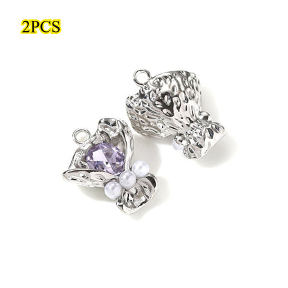 Bouquet Rhinestone Alloy Pendants