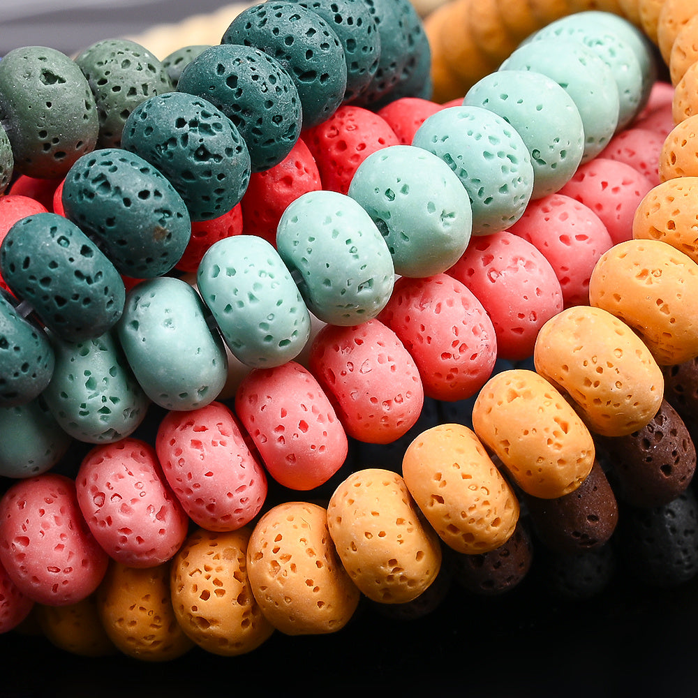 Colored Abacus Stone Beads