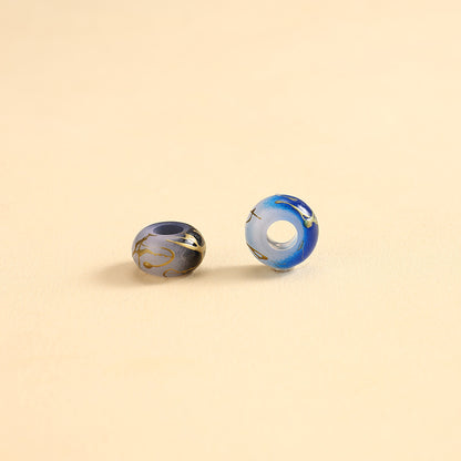 30pcs 9x14mm Golden Wire Acrylic Large Hole Beads