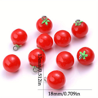 Strawberry Resin Pendant Charms