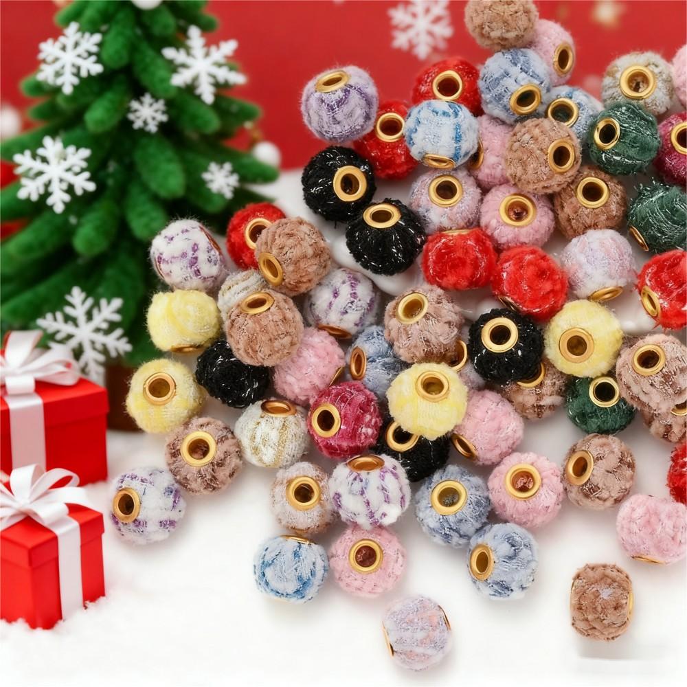 13x15 mm Plaid Large-Hole Beads