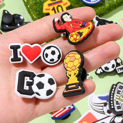 20/34-Piece PVC Soccer Shoe Charms