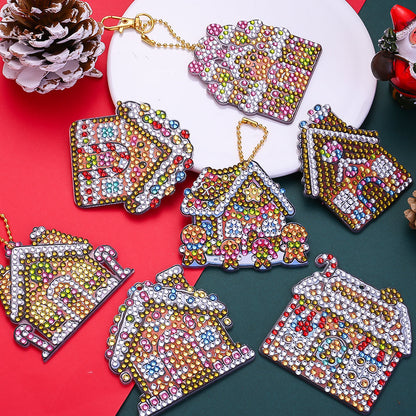 Christmas Diamond Painting Keychain Kit