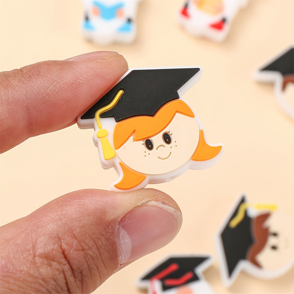 5-Piece Graduation Character Silicone Beads