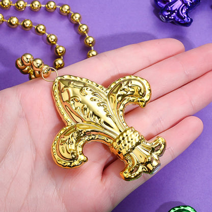 Mardi Gras Carnival Beaded Crown Necklaces
