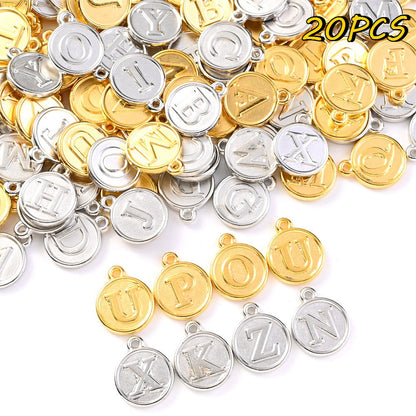 Acrylic Letter Round Pendants
