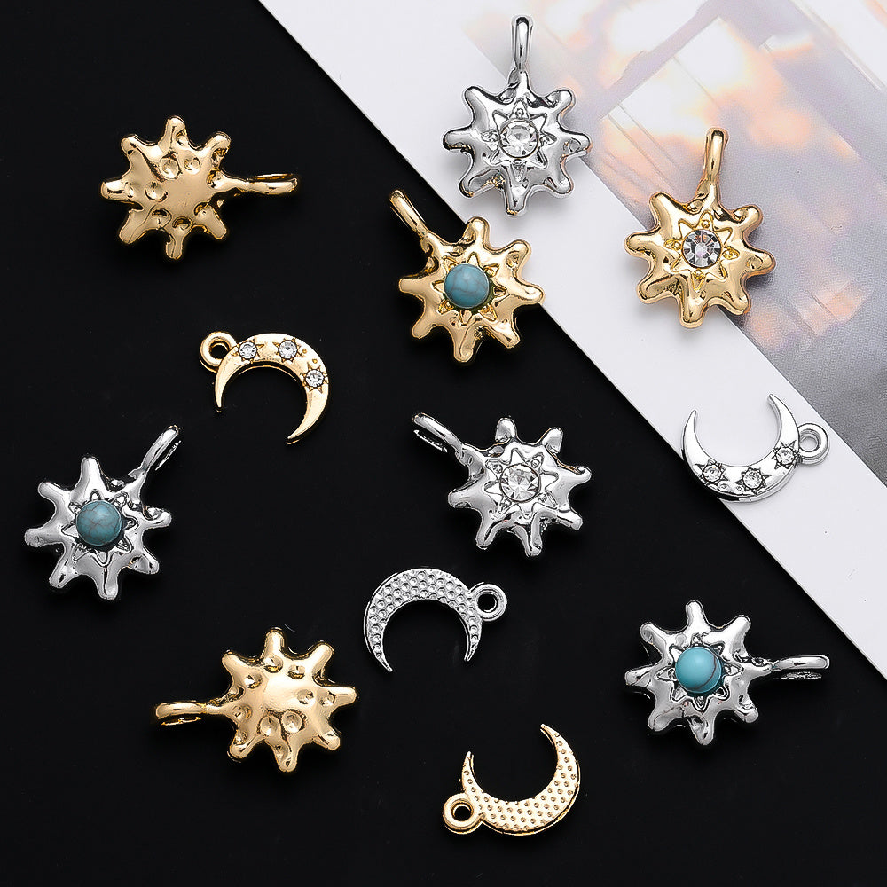 Sun and Moon Alloy Pendants