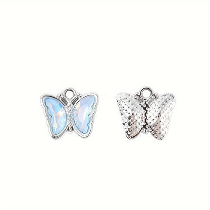 Colorful Alloy Butterfly Pendants