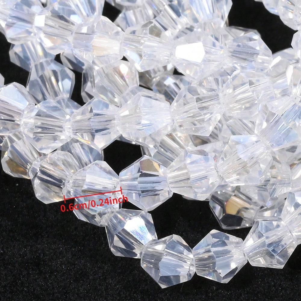 200/400pcs 6mm AB Crystal Glass Faceted Beads