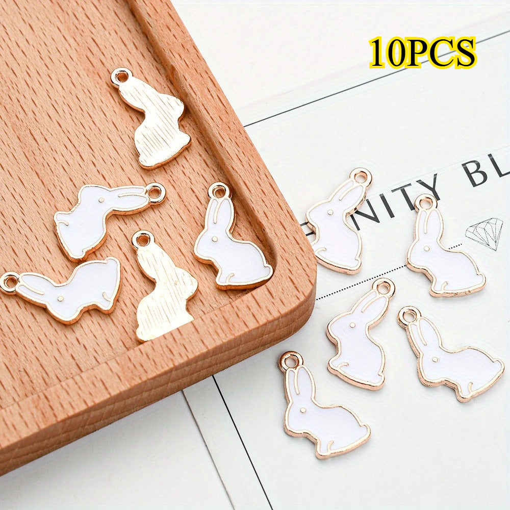 Easter Enamel Rabbit Pendants