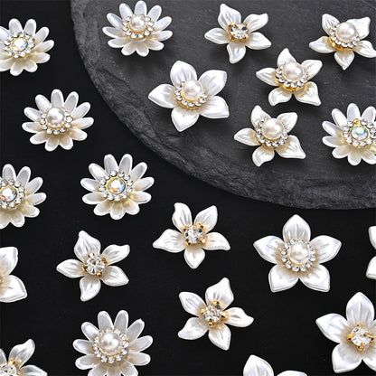 White Flower Acrylic Patches
