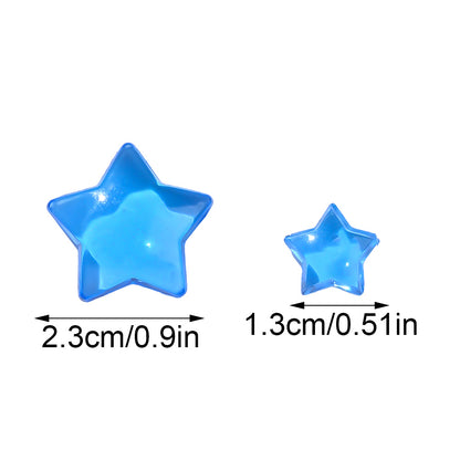 120/240pcs Patriotic Acrylic Star Flatback Beads