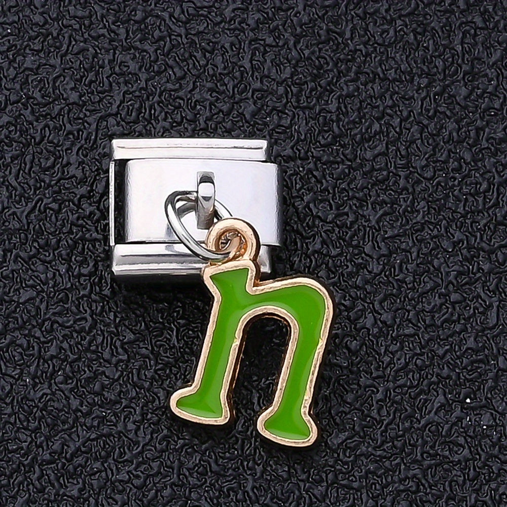 1PC A-Z English Letter Charm Link Set for 9mm Bracelets