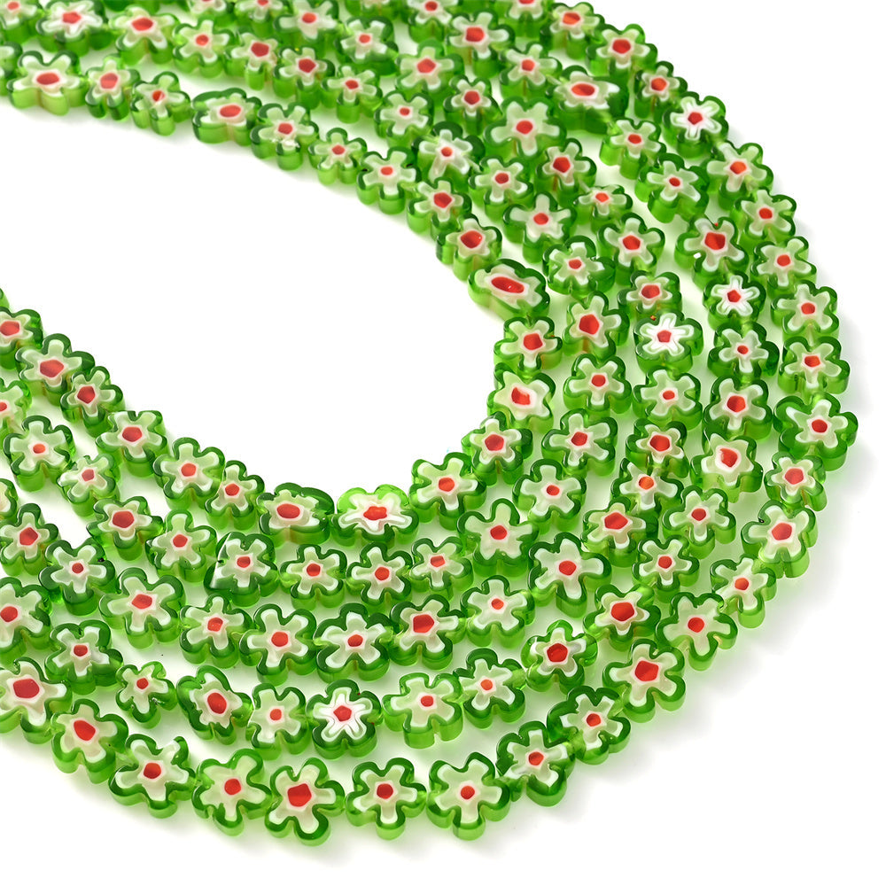 Daisy Lampwork Flower Beads
