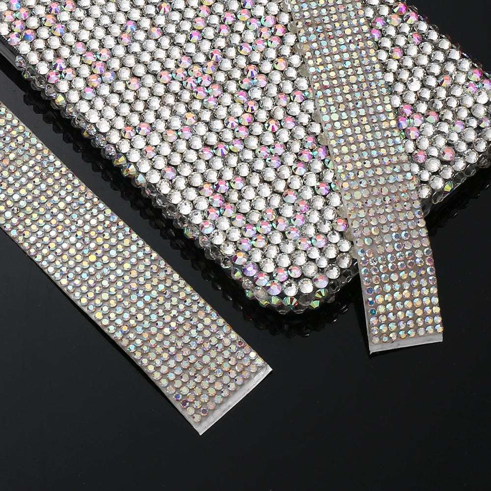 Self-Adhesive Rhinestone Trim Ribbon Set