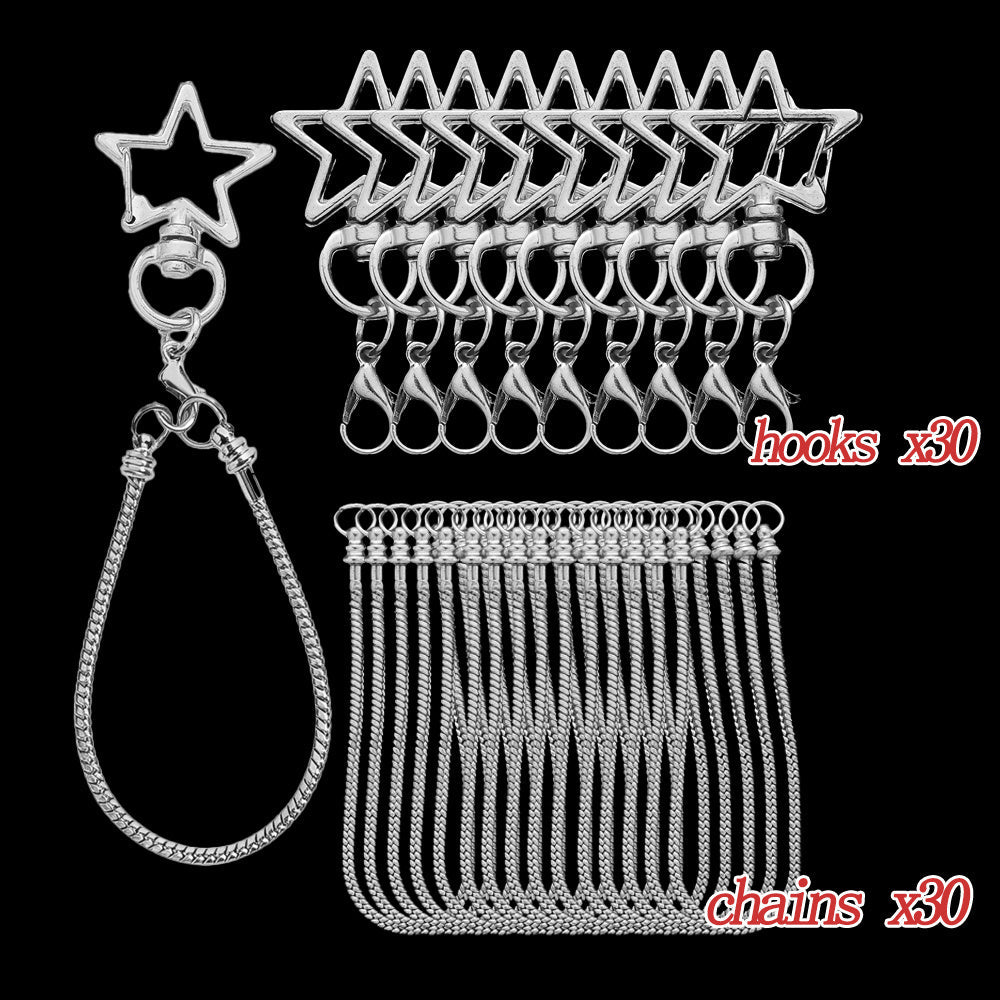 Blank Beadable Keychain Set