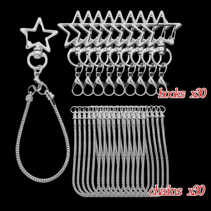 Blank Beadable Keychain Set