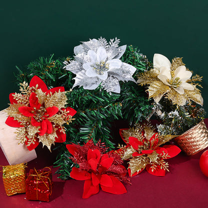 Elegant Handmade Christmas Plastic Flowers