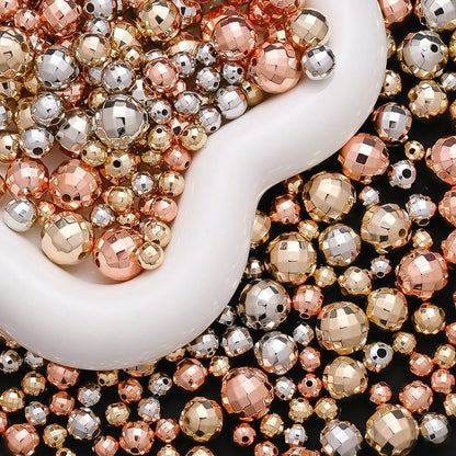 40/60/100/200pcs 6/8/10/12mm Vintage Disco Ball Beads