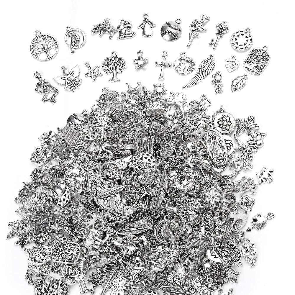 Vintage Silver Charm Beads Set