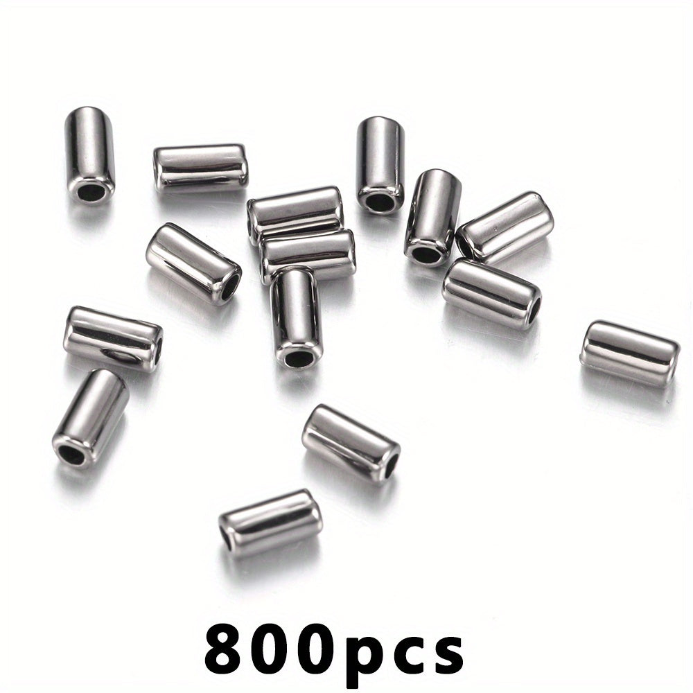 800pcs Multicolor Cylinder Tube Beads Loose Spacer CCB Beads