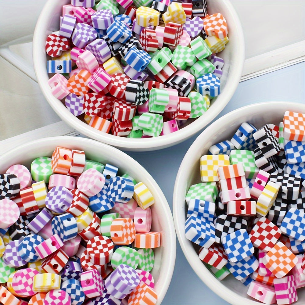Striped Polymer Clay Beads