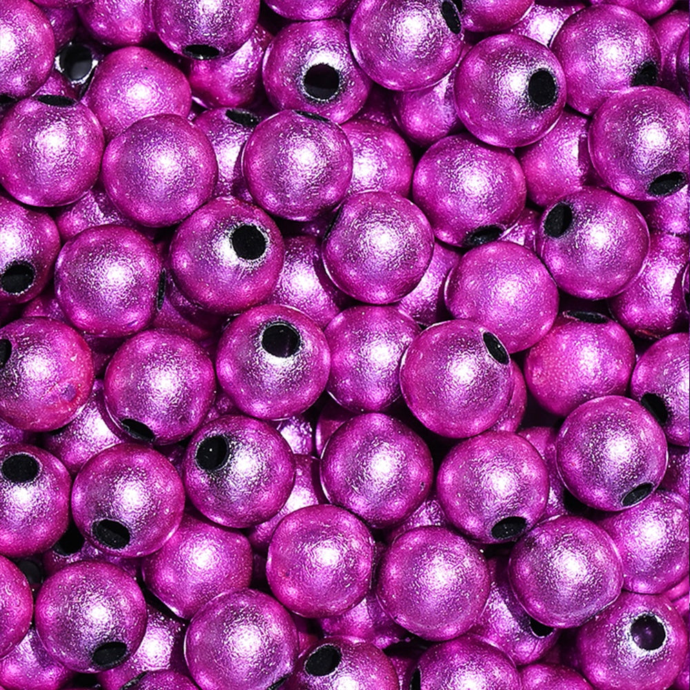 50/100/200pcs 8/10/12mm Colorful Round Acrylic Glossy Beads