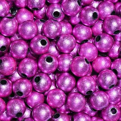 50/100/200pcs 8/10/12mm Colorful Round Acrylic Glossy Beads
