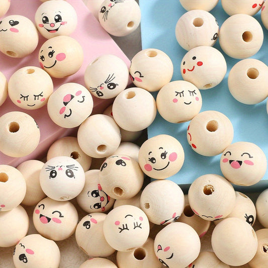 Expression Wooden Spacer Beads