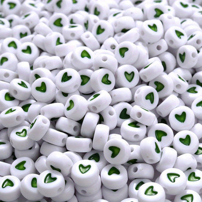 4x7 mm Acrylic Heart Beads