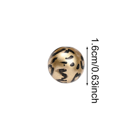 10pcs/lot 16mm Random Leopard Print Acrylic Beads
