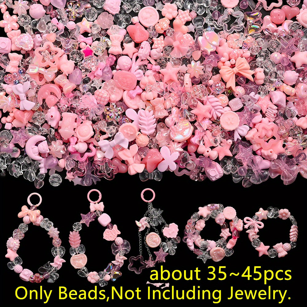 40g/bag Summer Color Acrylic Mixed Beads