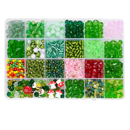 Green Glass Bead Set