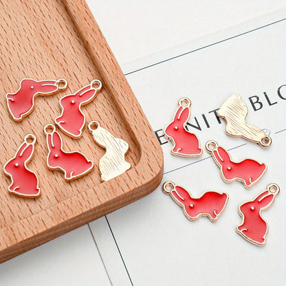 Easter Enamel Rabbit Pendants