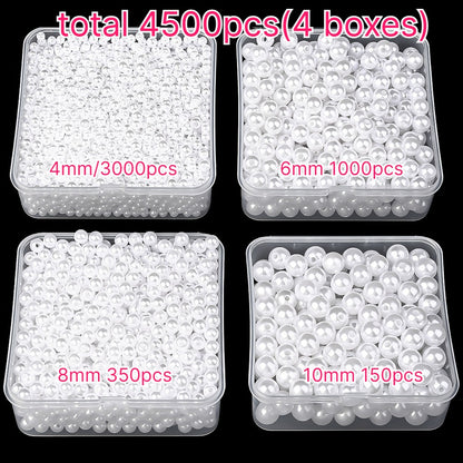 4500pcs Imitation Pearl Beads Set