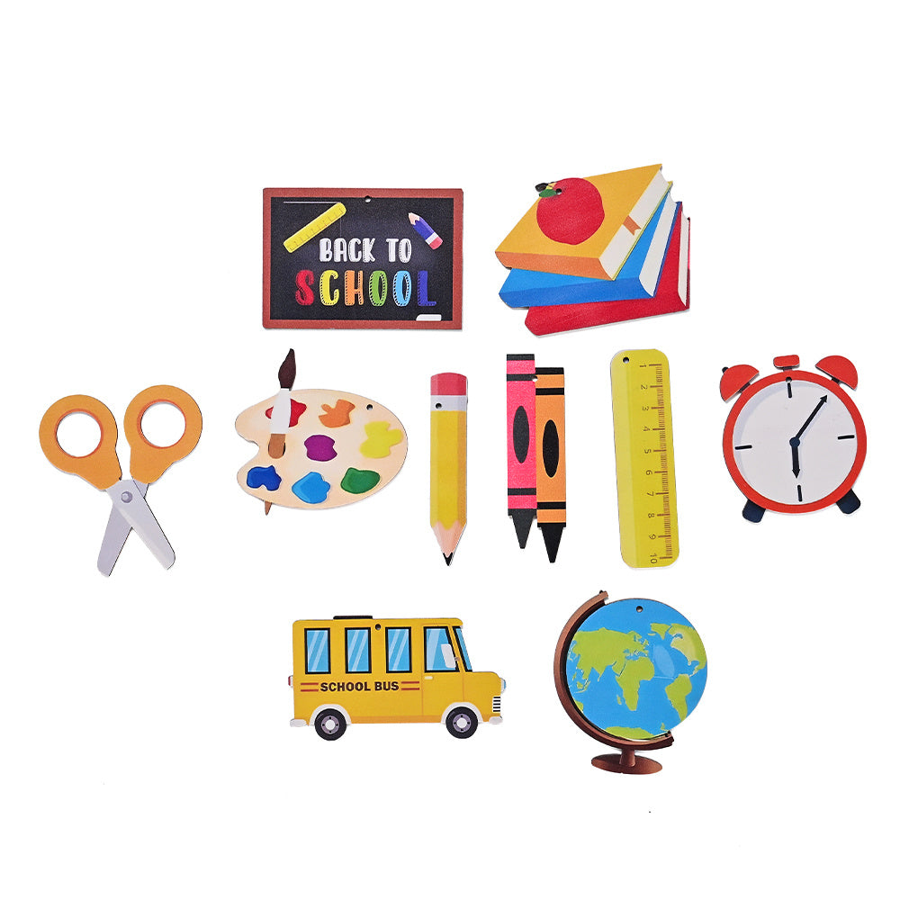 Back-to-School Wooden Hanging Ornaments
