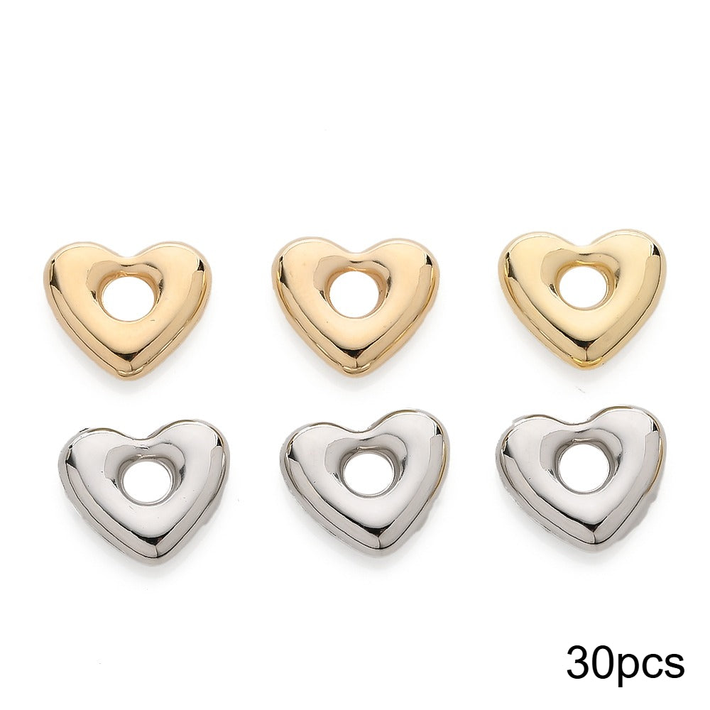 Star Heart CCB Beads